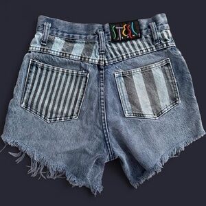 Vintage 80s Steel Denim Blue Shorts Size 3